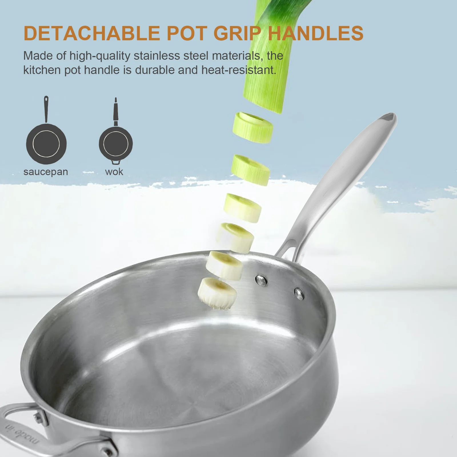 Stainless Steel Anti Scalding Detachable Pot Handle