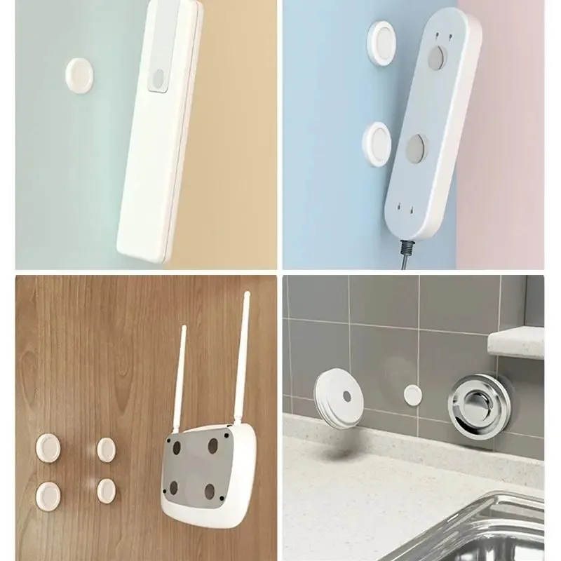 Magnetic Hooks Wall Mount Strong Magnet Remote Control Invisible Holder Keys Fridge Sticker Storage Hooks Home Organizer