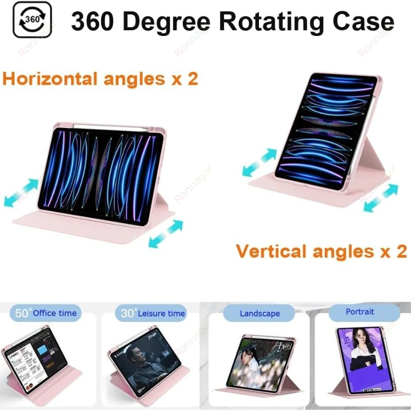 Versatile Rotating Tablet Case - Premium Protection with 360-Degree Swivel
