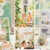 200cm/roll Washi Tape Artistic Hand-painted Fresh Plants Urban Architecture Scenery Hand tent Tape Collage Material DIY Decorati 5