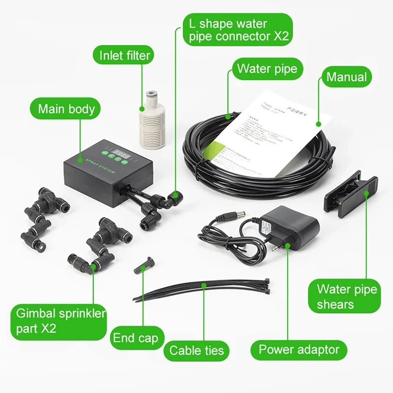 Intelligent Reptile Fogger Terrariums Humidifier Electronic Timer Automatic Mist Rainforest Spray System Kit Sprinkler Control