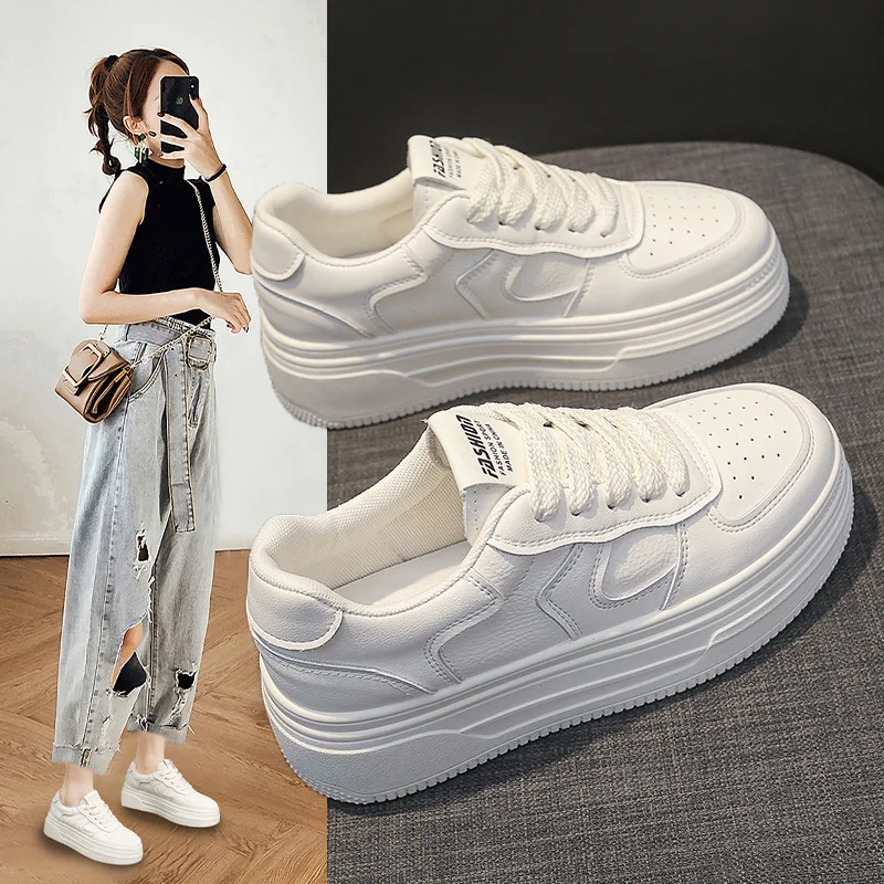 

thick-soled sneakers 2024 new Korean version of the hundred small white shoes women 's casual shoes sneakers