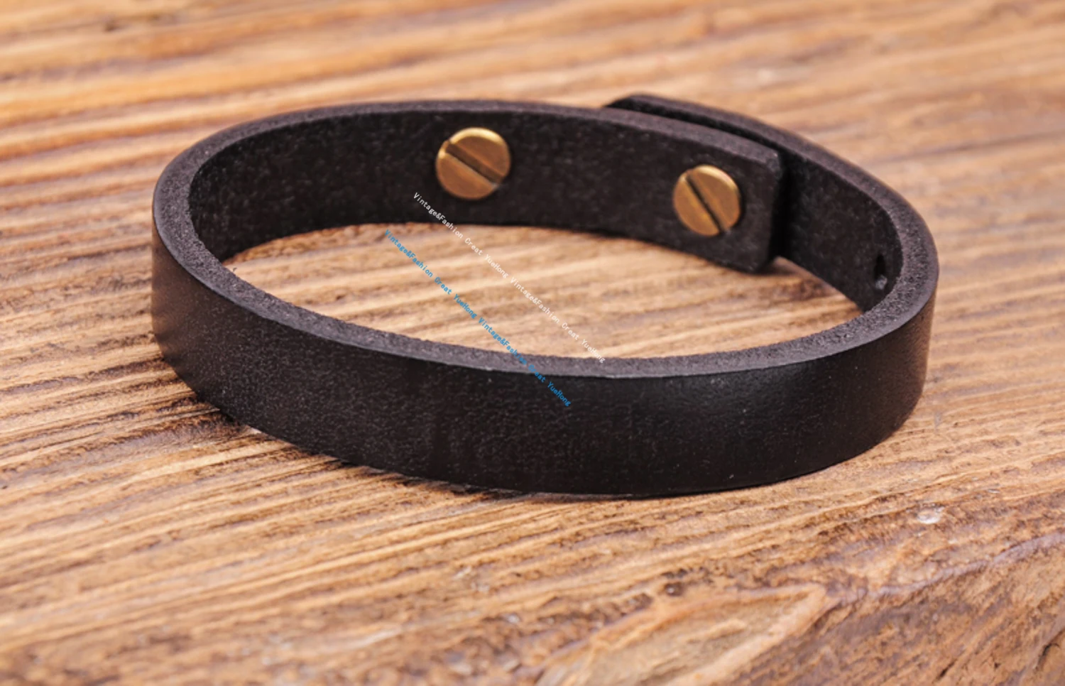 G370 Black Simply Stylish Single Band Genuine Leather Bracelet Wristband Women's leather bracelet