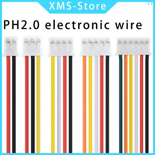 10PCS JST PH2.0 PH 2.0mm Wire Cable Connector 2/3/4/5/6/7/8/9/10/12 Pin 2.0MM Pitch  Plug 10CM/20cm/30CM Wire Length 26AWG - Image 2