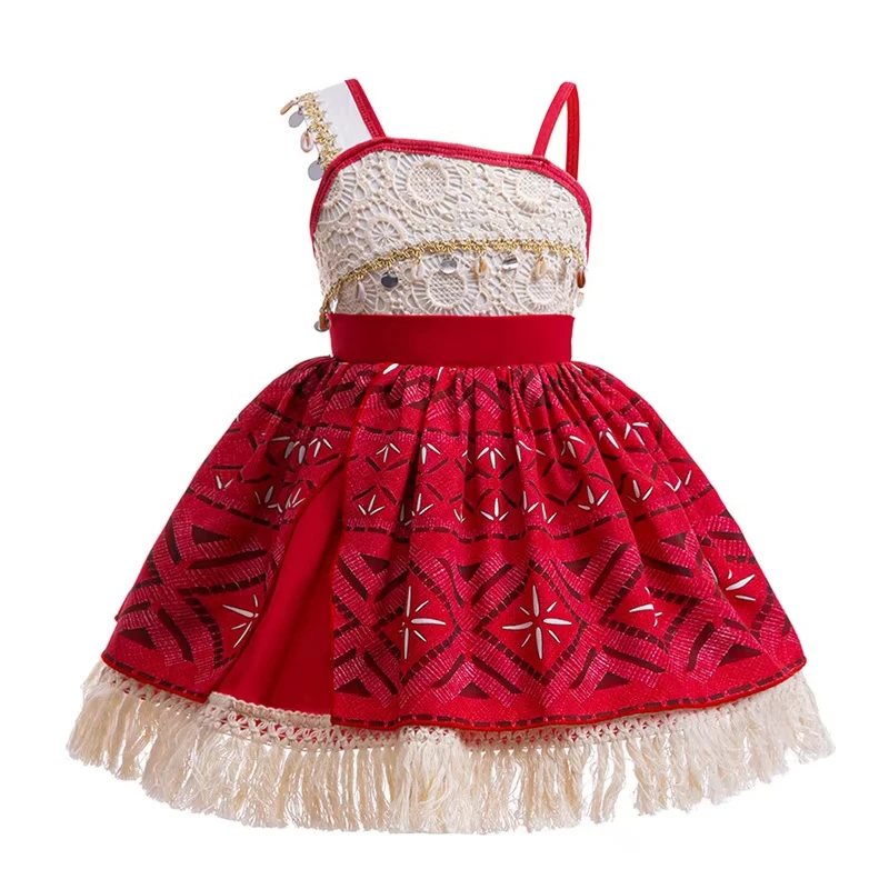New Movie Moana 2 Dress for Girls Adventure Costume Girl