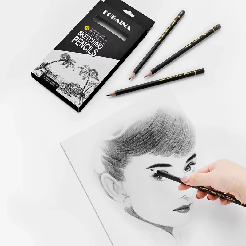 Drawing Set Drawing Pencils 12Pcs Professional Sketching Pencils Graphite Shading Pencils for Beginners & Pro Artists School Supplies