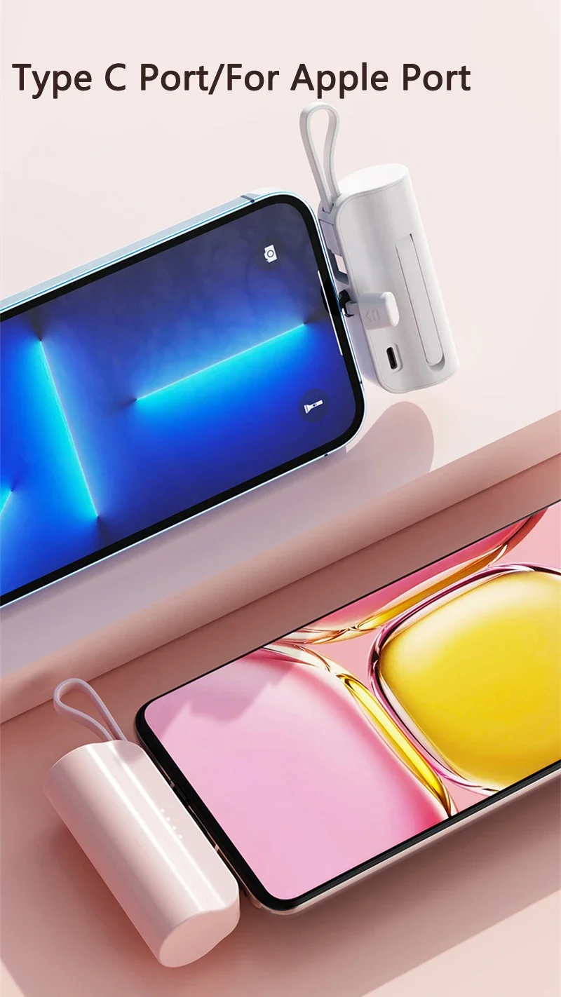 Mini Power Bank 5000 Mah External Battery Charger For Smartphones_voghion.com