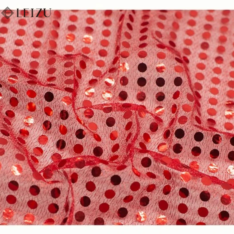 Sparkling Colorful 6mm Sequin Mesh Fabric for Weddings, Events & DIY Projects