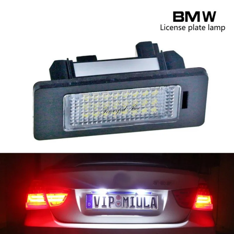 

2 x CANBUS white led automobile license plate lamp lights error free for BMW E82 E90 E93 E39 E60 M3 M5 X5 X6 cars