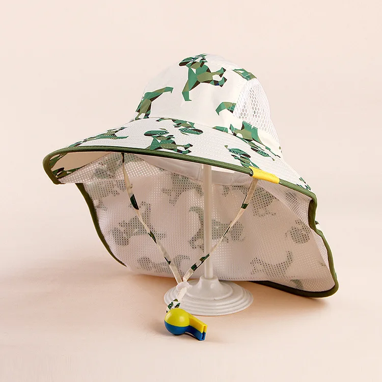 Breathable UPF50+ Sun Protection Beach Hat for Men Women Kids Baby, Summer Outdoor Wide Brim Sun Hat with Adjustable Neck Cover