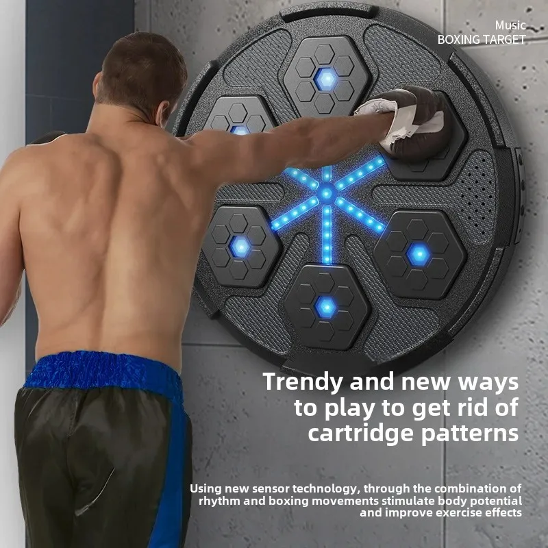 Upgraded Home Use Smart Boxing Machine Music Boxing Shield Sports Fitness Trainer Wall Gloves For Training