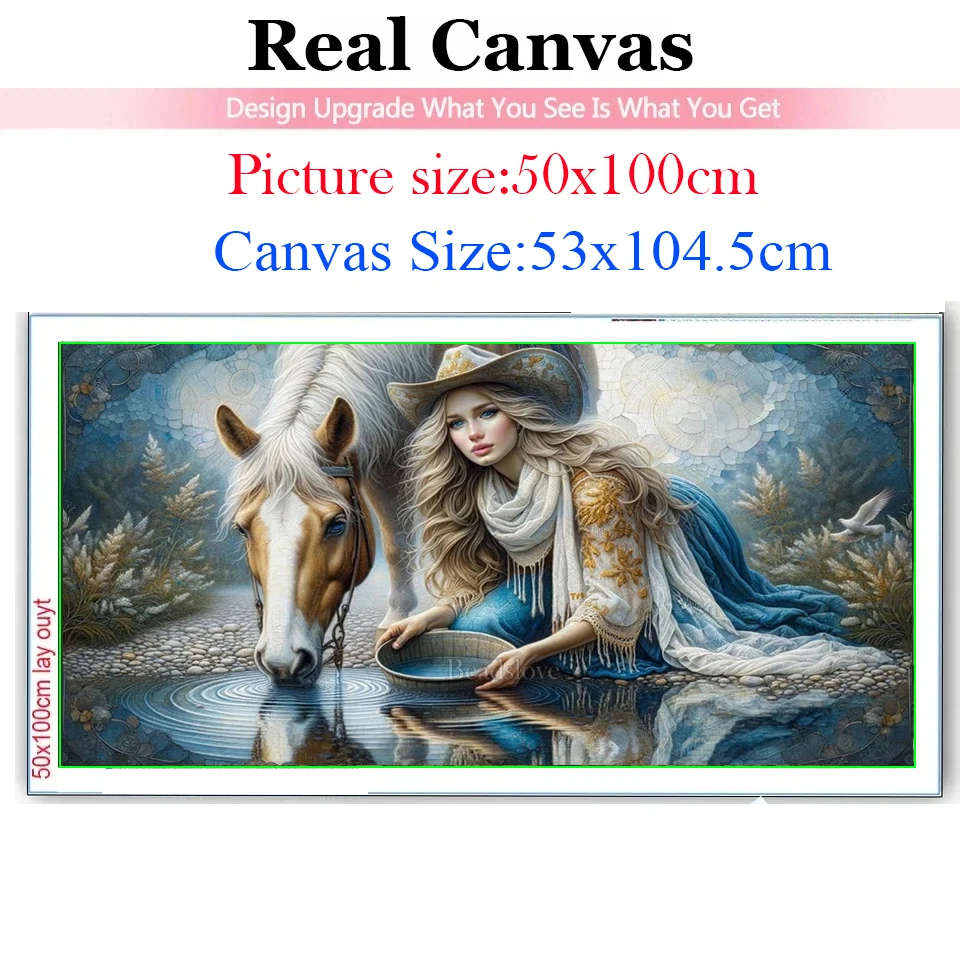 Cowgirl Horse Diy Diamond Painting Fantasy Diamond Mosaic Embroidery Cross Stitch Kits Home Decor