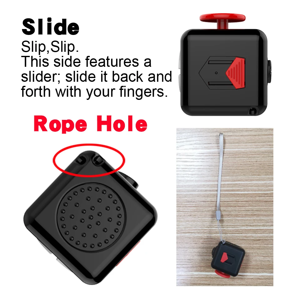 Fidget Toy 6-sided Stress Relief Cube With Finger Sensory Functions_voghion.com