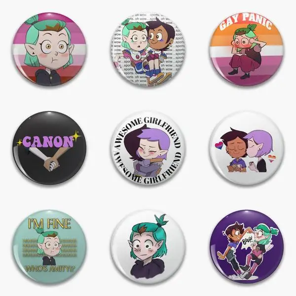 Lesbiche Panic Amity Oh Wow Sports Gay Is Soft Button Pin Spilla Personalizzabile Distintivo Vestiti Regalo Fashion Lover Cartoon Spilla