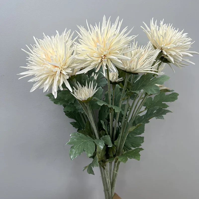 Krabbenkrallen-Chrysanthemen Künstliche Blumen mit Echtem Touch, Kunstblumen für Heim-, Hochzeits-, Partydekoration, Hotel, Büro, Tischdekoration