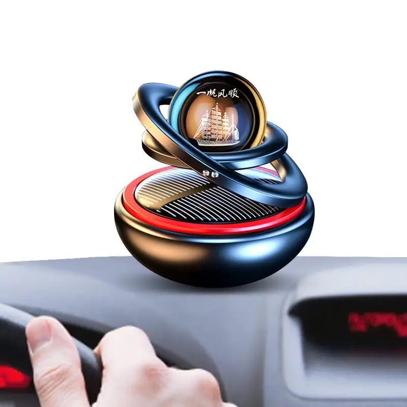 

Car Air Freshener Car Air Fresheners Ornaments Solar Powered Rotate Aromatherapy Decor For Car Interiors Fragrance Solar-Powered