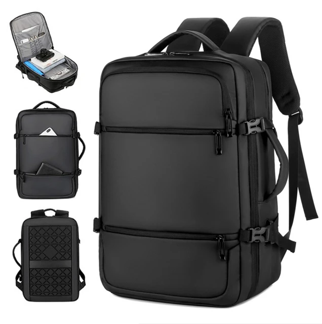 Mochila impermeable expandible para hombre, bolsa para ordenador portátil  de 15,6 pulgadas, USB, escolar, de viaje, deportiva - AliExpress