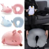 Soft Bedding Cartoon Multifunctional Changable Fluffy Pillows U Shaped Travel Pillow Penguin Whale Protection Neck 3