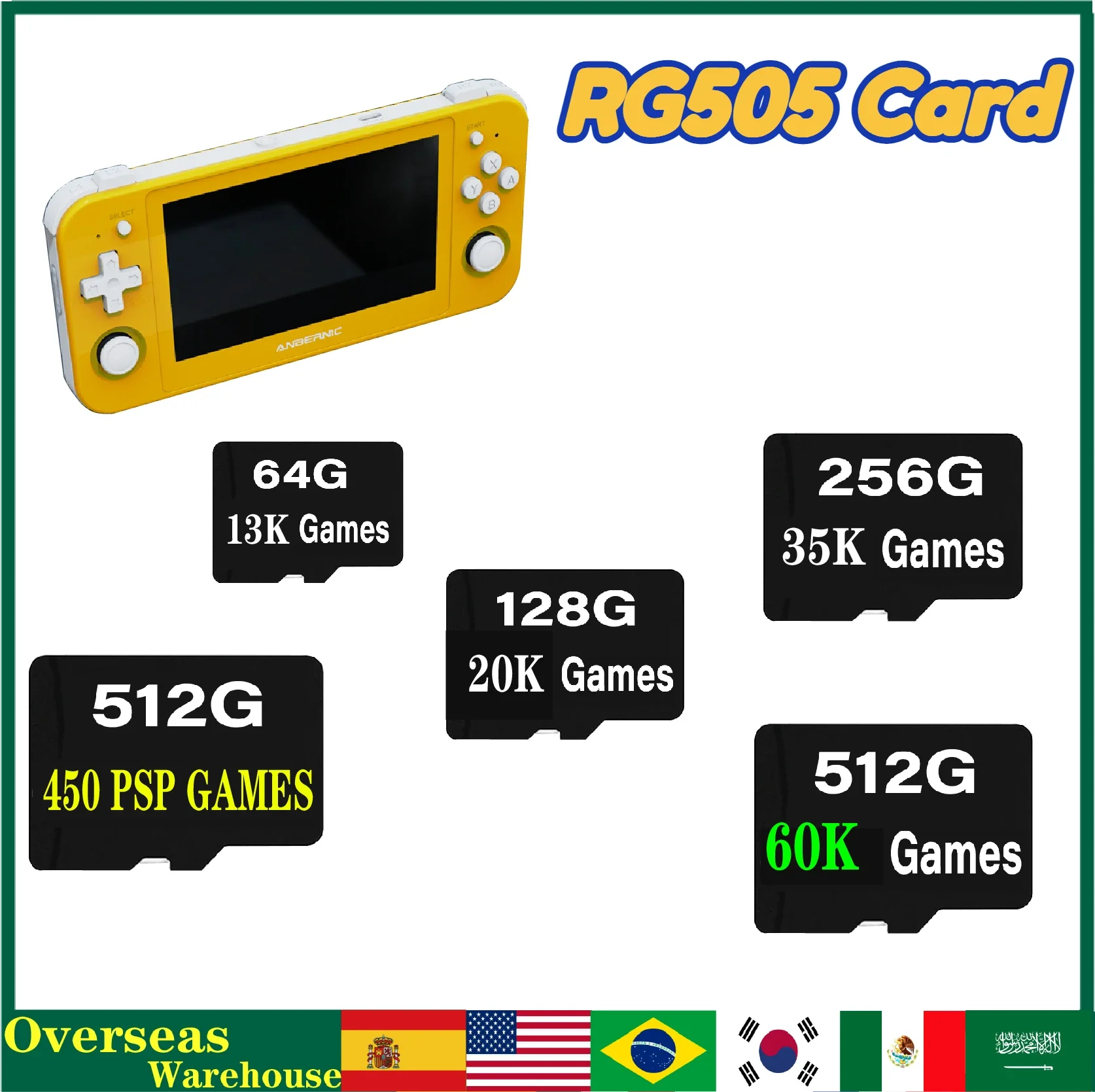 

TF-карта памяти, 64/128/256/512 ГБ, 70000 игр, 450 игр