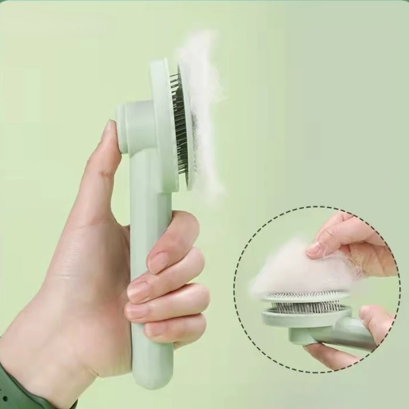Cat Brush Pet Comb Self Cleaning Slicker Brush Remove Hair Grooming Pet Dematting Comb Beauty Slicker Dog Pet Hair Brush Dog Grooming Comb