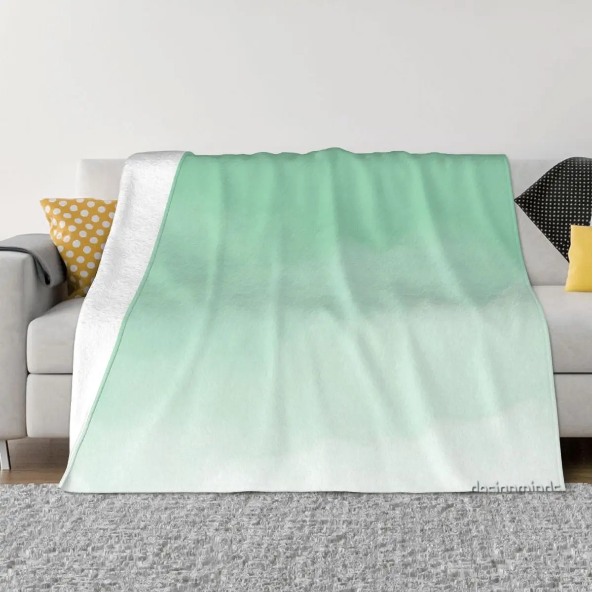 Seafoam Green Acquerello Ombre (Seaoam Greenwhite) Coperta Copriletto Sul Letto Kawaii Fluffy Soft Coperte