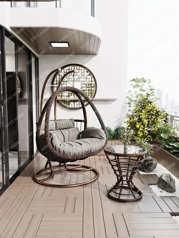 

Hanging Basket Rattan Chair Balcony Glider Home Indoor Autumn Chair Chlorophytum Chair