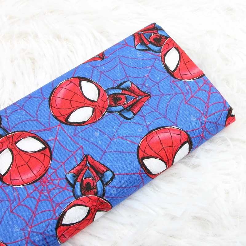 0,45X1,1 Meter Spiderman Baumwolle Stoff Durch Die Werften, disney