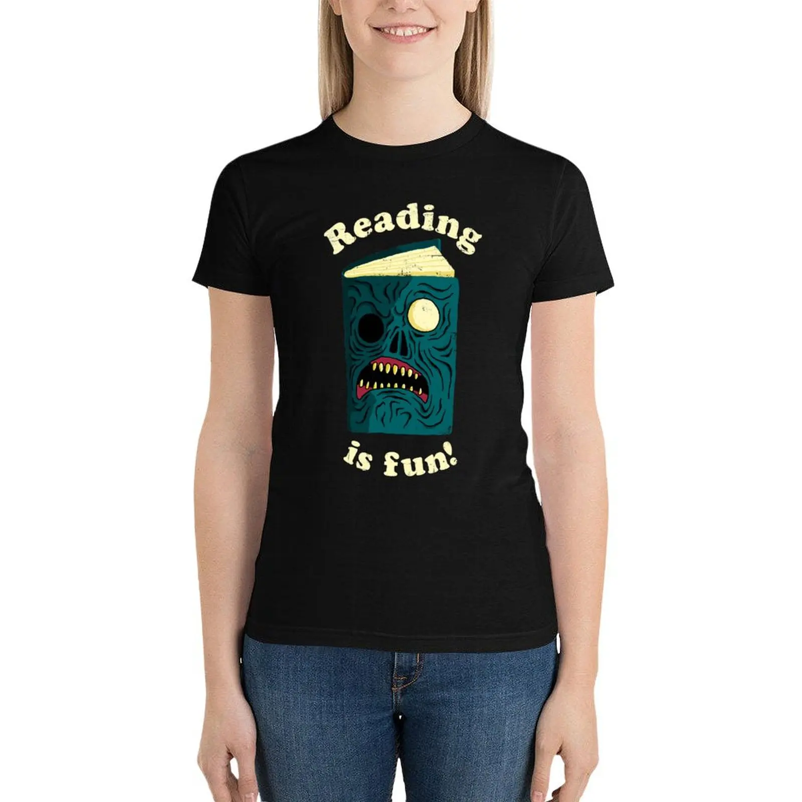 

Reading is Fun T-Shirt summer clothes summer top cotton t shirts Women