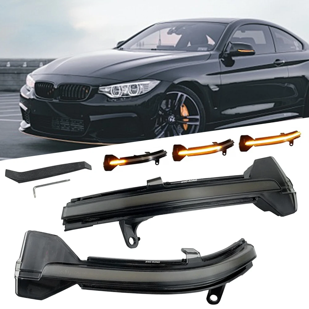 2Pcs LED Mirror Turn Signal Light 12V LED Dynamic Turn Signal Light Flowing Water Blinker Flashing Light for Car Light Supplies