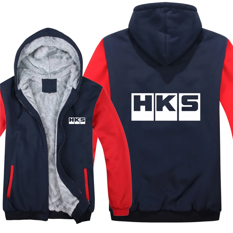 HKS Power and Sports Hoodies Men Streetwear Coat Wool Liner Jacket HKS Sweatshirts Warm Hoody 6