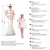 Lace Mermaid Sleeveless Wedding Dresses for Women Sexy Side Slit Round Button Bridal Gowns Vestidos Elegance Robe De Customized 2