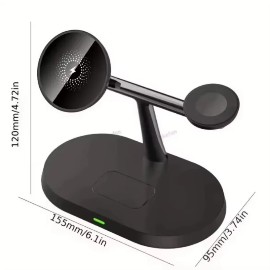 3 in 1 Magnetic Wireless Charger 30W Super Fast Charging Station For Samsung Galaxy S25 S24 Watch 7 6 5 4 3 2 Active 1 2 Earbuds