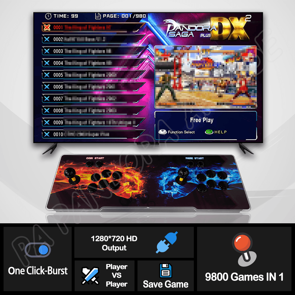 Pandora Saga DX2 DX + SepciaL HDMI Retrogame Borne d'arcade