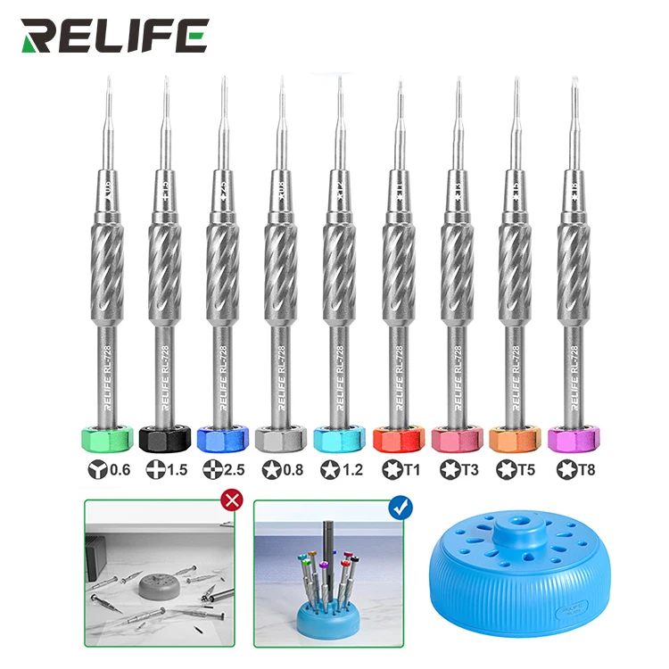 

RL-728 Precise Repair Bolt Driver For iPhone Android Mobile Phone Main Board LCD Screen Dismantling Combat Screwdriver Set Tool