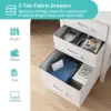 White Computer Desk with File Drawers Cabinet, 47 Inch Home Office Desks with Keyboard Tray 4