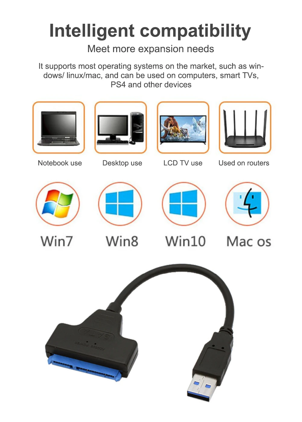 Adaptateur Câble USB SATA III Vers USB 3.0-7