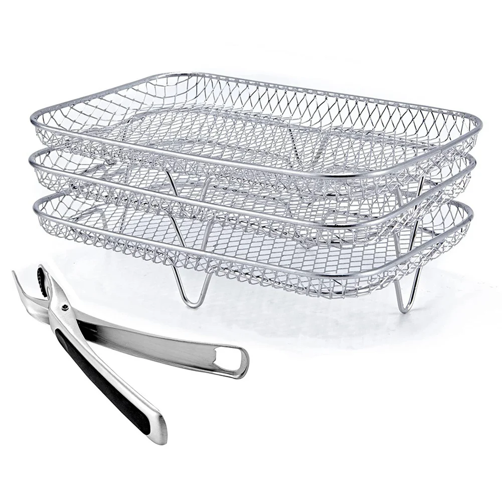 Air Fryer Rack For Ninja Dual Xl Air Fryer,Multi-Layer Dehydrator Rack Toast Rack For Ninja Foodi Dz201 Dz40 Air Fryer