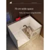 Cat litter box Sand-proof corridor-style pan Extra-large sand-proof enclosed pet toilet Dust-proof and durable assembled toilet 5