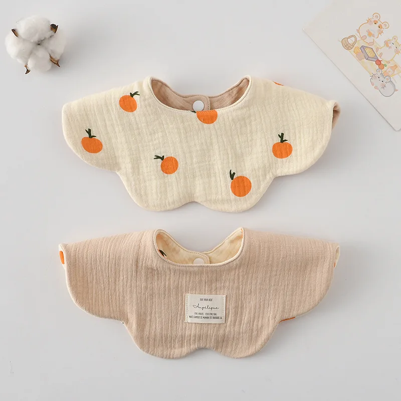 Cute Cotton Baby Feeding Drool Bib Infants Two-sided Usable Saliva Towel Soft Burp Cloth saliva towel baby bib feeding bib cotton bib set cotton bib For Newborn Toddler Kids Bibs