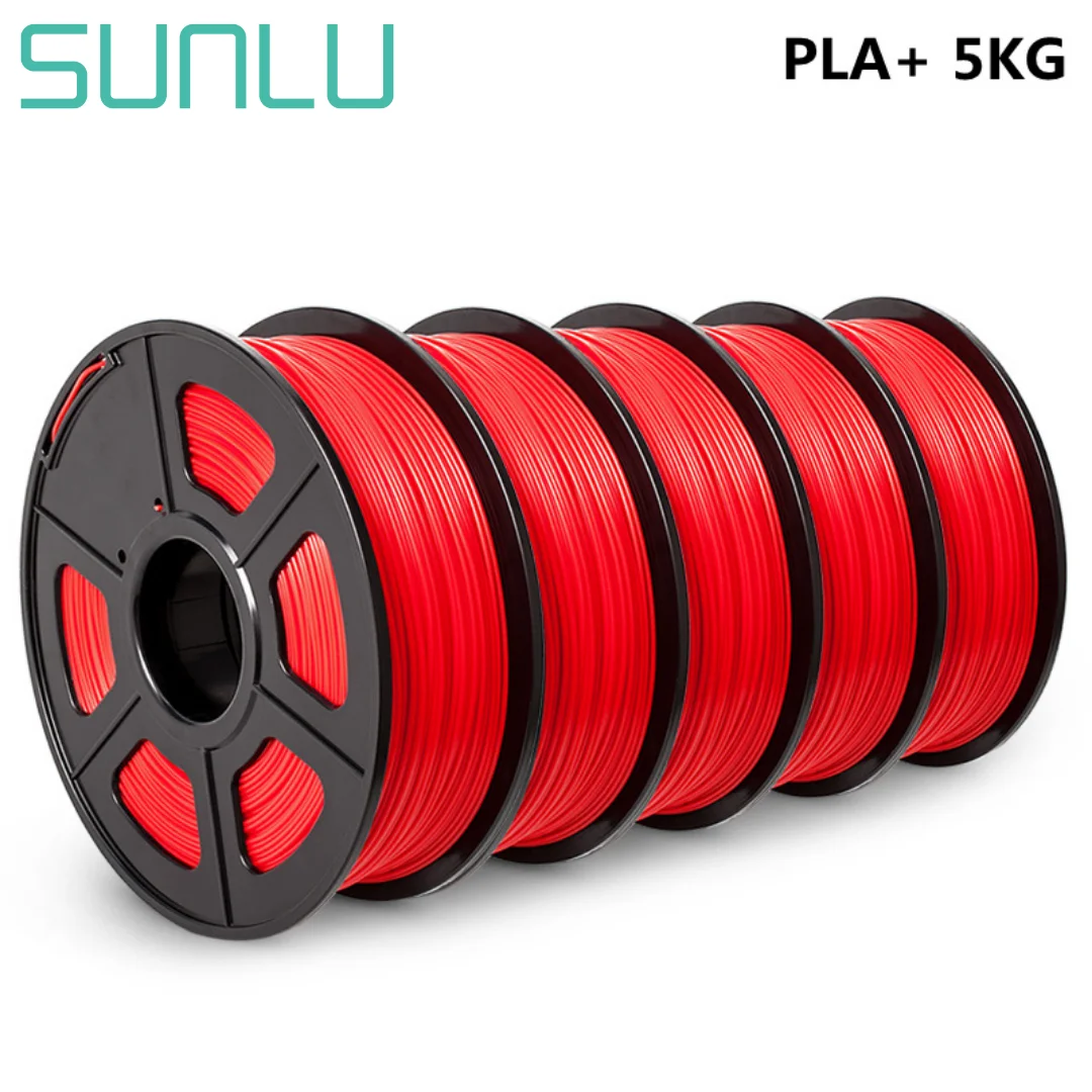 SUNLU PLA PLUS Filament 5KG 3D Printer Pla+ 5 Rolls Good Toughness