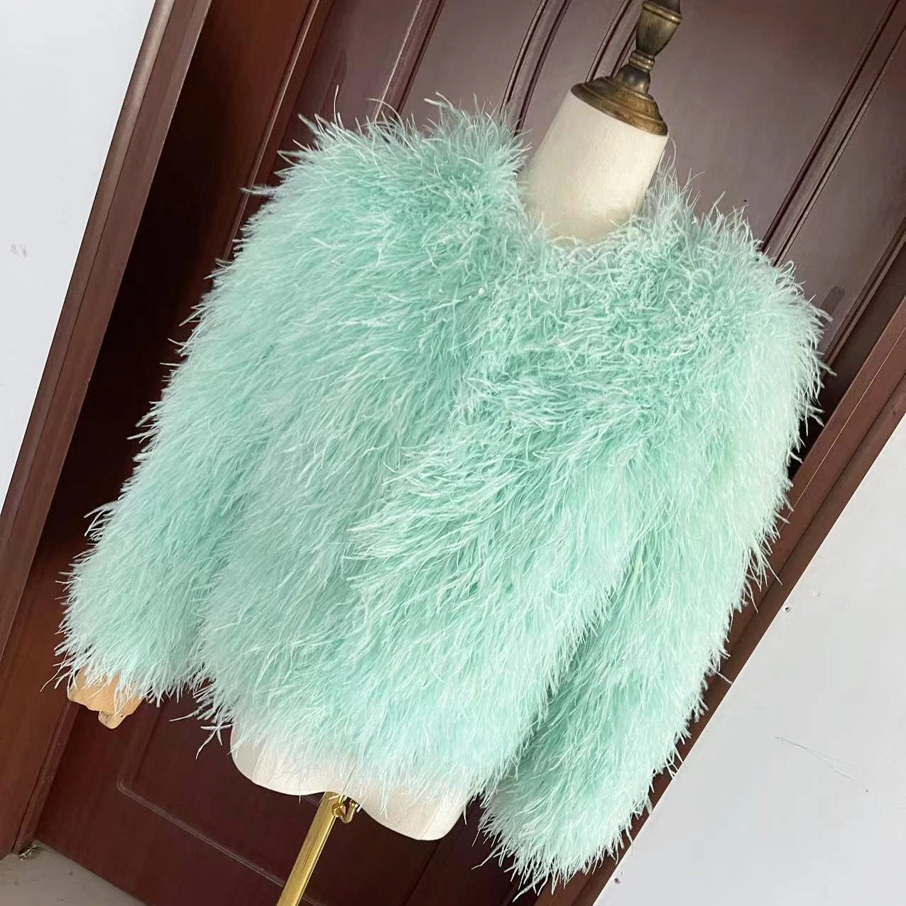 

Feather Coat 2022 New Women's Autumn Winter Top Fashion Fur Coat Elegant Thick Warm Jacket Real Fur Coat Women