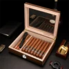 Cigar Humidor Box Cedar Wood With Humidifier Hygrometer Storage Case Super Large Capacity Hold 60 Cigars 3