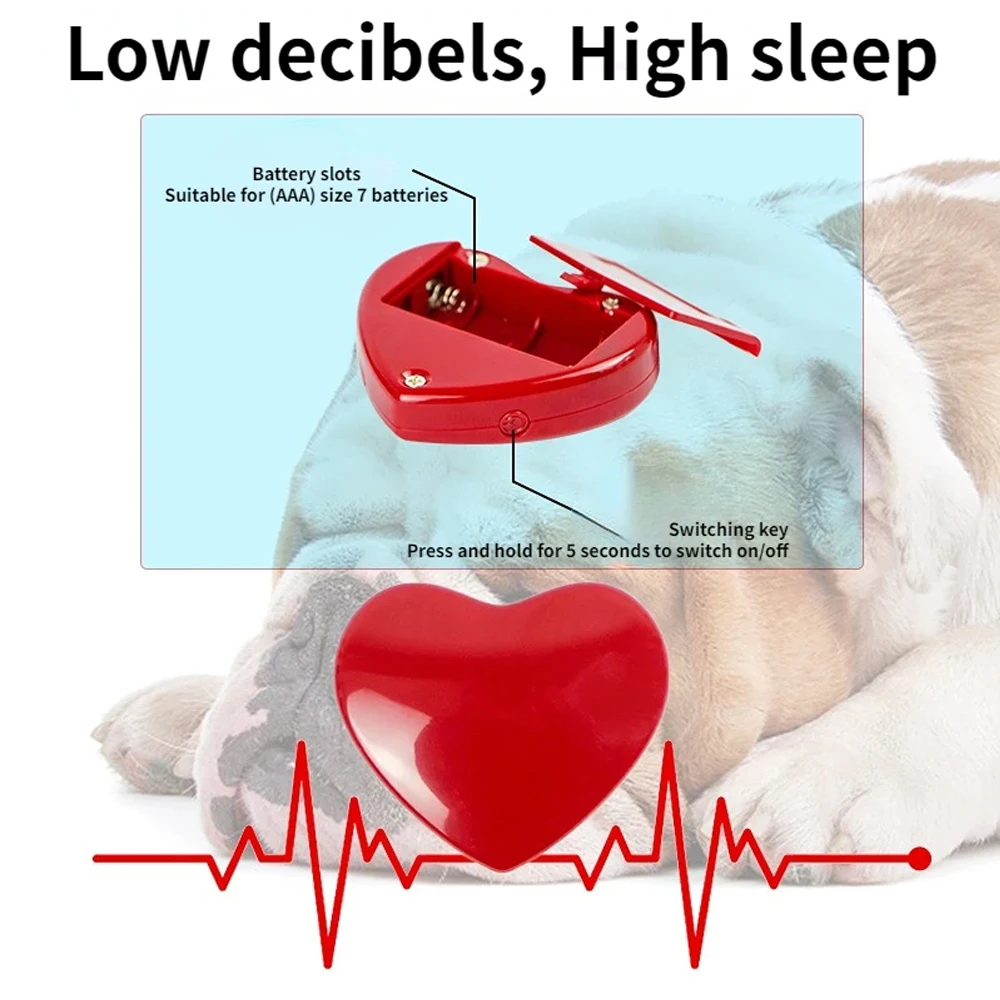 Kawaii Sheep Plush Dolls Toy Cute Soft Cartoon Plush Heartbeat Puppy Behavioral Training Toy Stuffed Animal Pillow for dogs 4