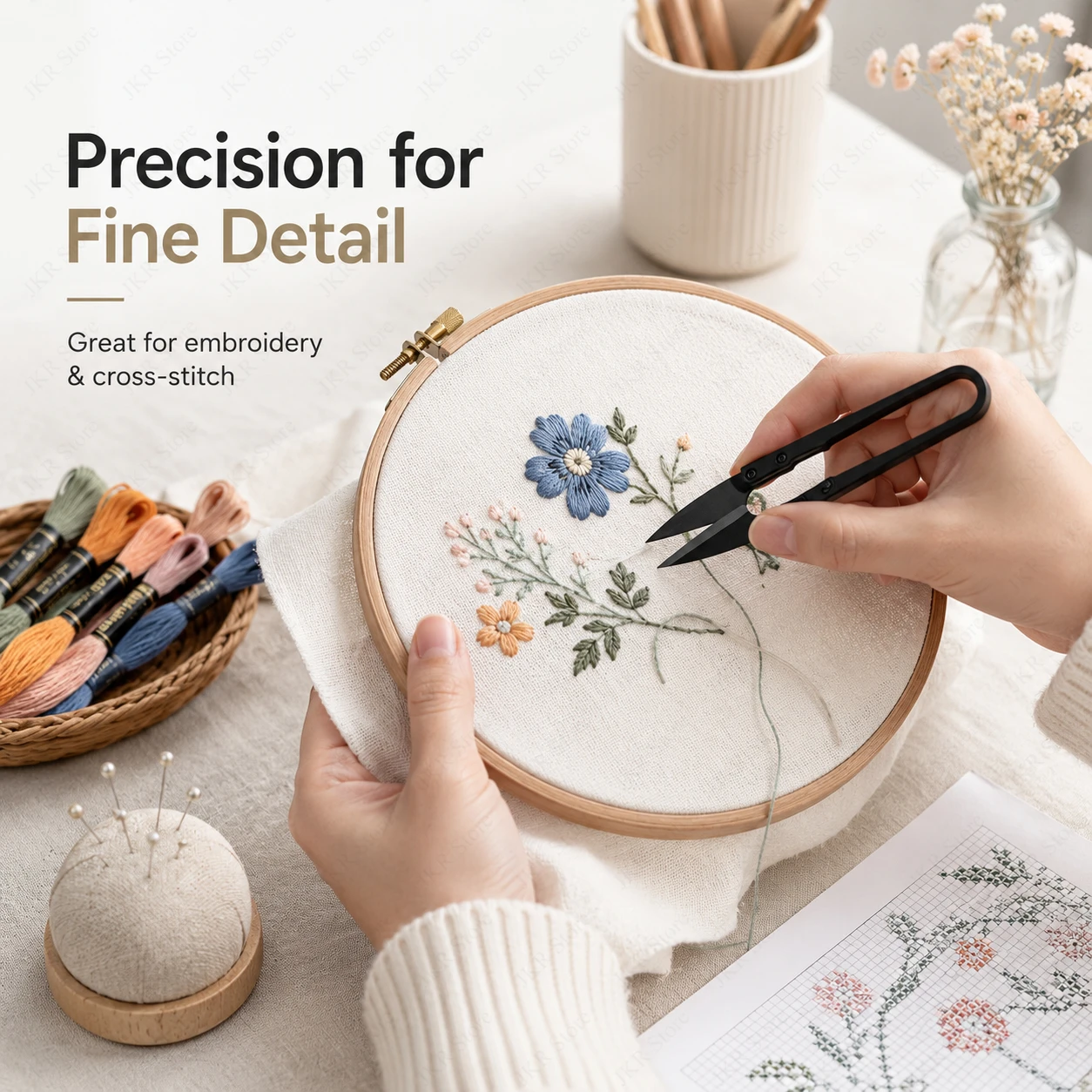 전문가용 원단 가위 스테인리스 스틸 재단 가위 인체공학적 그립 재봉 퀼팅 DIY 의류 공예 절단 도구