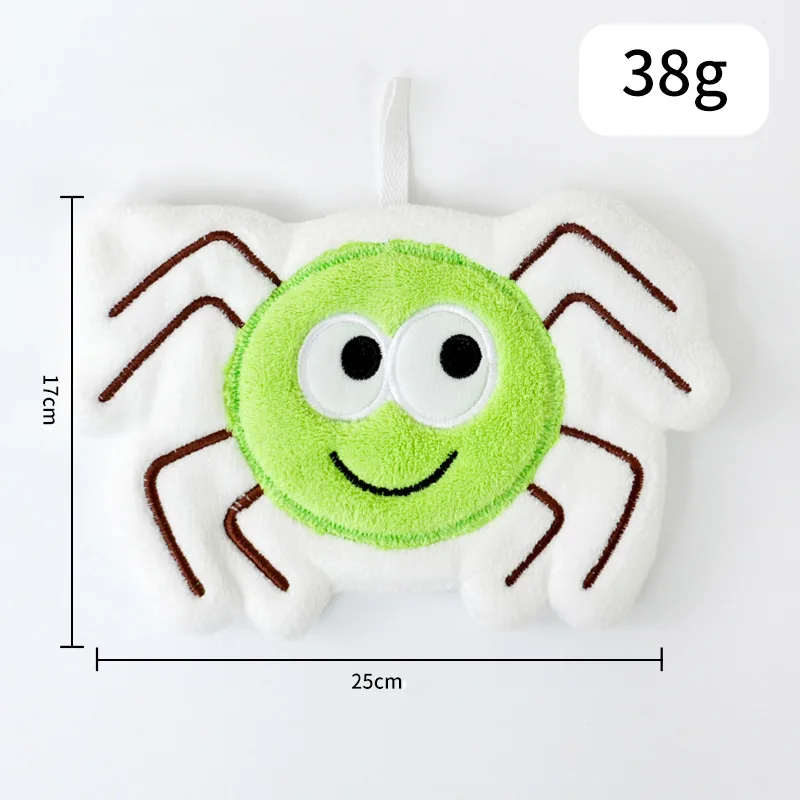 Description Picture 4 of itemUltra Absorbent Ghost Shaped Towel Halloween Bathroom Hanging Decor Coral Velvet Hand Towel with Fantasy Theme for Home Kitchen