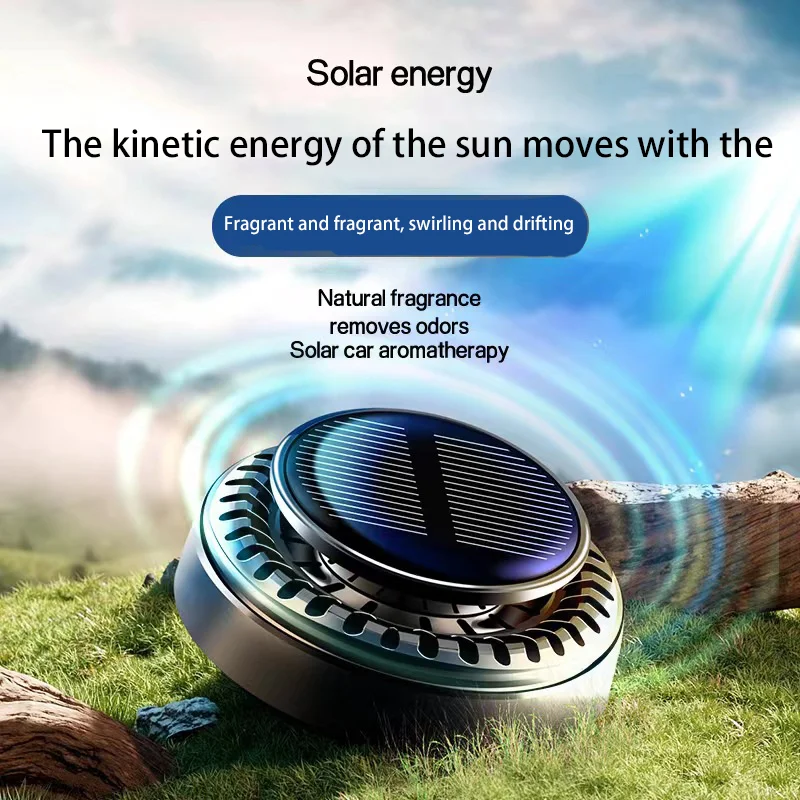 Solar Car Aromatherapy Diffuser, Wireless Solar Car Aroma Diffuser,  Sustainable Solar Auto Diffuser, Portable Solar Car Diffuser with  Adjustable Vent