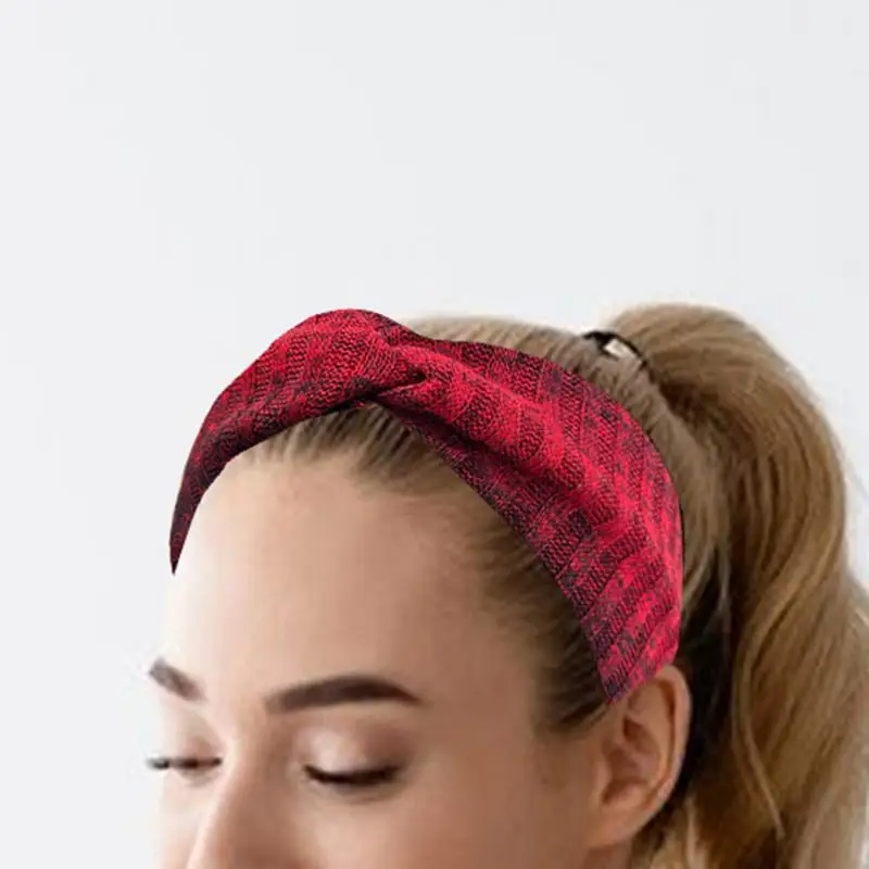 Knotted Women Headbands Fashion Hair Bands Wide Twist Knotted Headbands Elastic Tie Dye Women Headband Non Slip Hair Accessories
