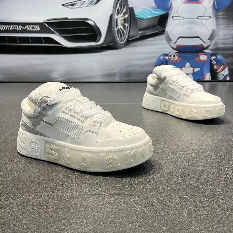 VersatileinsUniqueFashionable Comfortable Casual Shoes Trendy Letter Mens Thick Bottomed Height Increasing Shoes Breathable Rubb