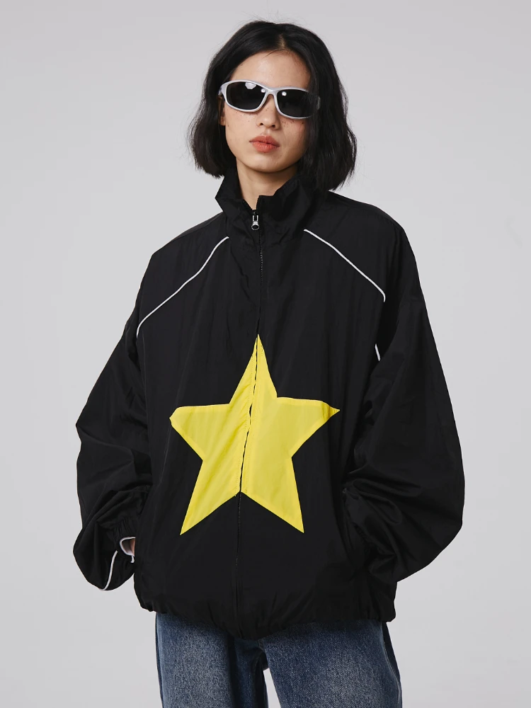 ADAgirl Harajuku Star Pattern Jackets Women Y2k Streetwear Coats Gorpcore Outdoor Oversized Vintage Girls Tops Trending Product adagirl harajuku star pattern jackets women y2k streetwear coats gorpcore outdoor oversized vintage girls tops trending product