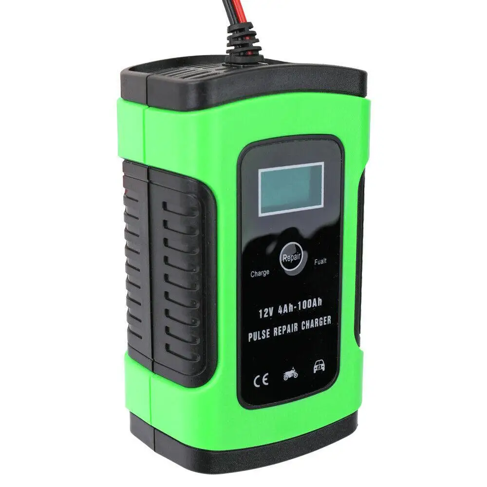 

EU Car Battery Charger 12V 6A US UA UK Power Pulse Repair Battery Charger Lead Acid LCD Display Motorcycle Auto Battery Charging